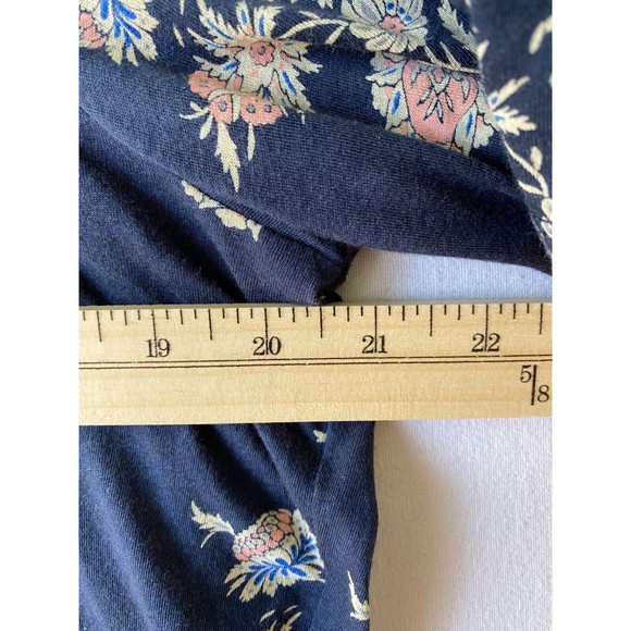Lucky Brand L Boho Tunic Top Shirt Floral Print Stretch Square Neck - Picture 8 of 10